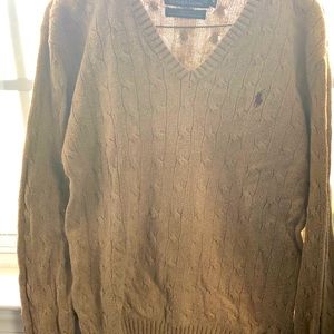 Polo Silk cable knit sweater, size M.